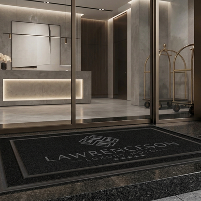 Custom Hotel Logo Doormat — Branded Entrance Mat for Hotels, Resorts and Boutique Properties